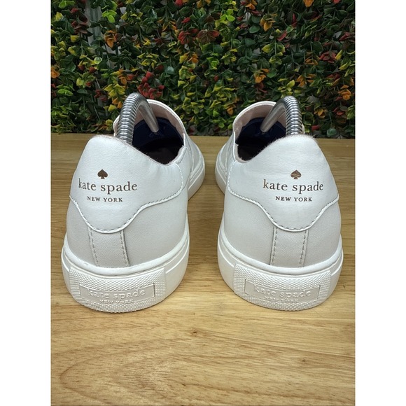 Kate Spade New York Azores White Leather Loafers Slip On Flats Womens 10B GUC - Picture 5 of 11